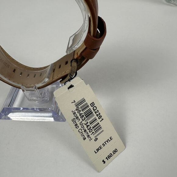 NWT Fossil Flynn Chronograph Brown Leather Men's Watch BQ2261 - Picture 12 of 12